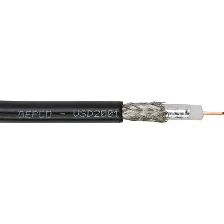 Gepco VSD2001 RG6 4.5GHz High Definition SDI Coax Cable 1000 Ft Black