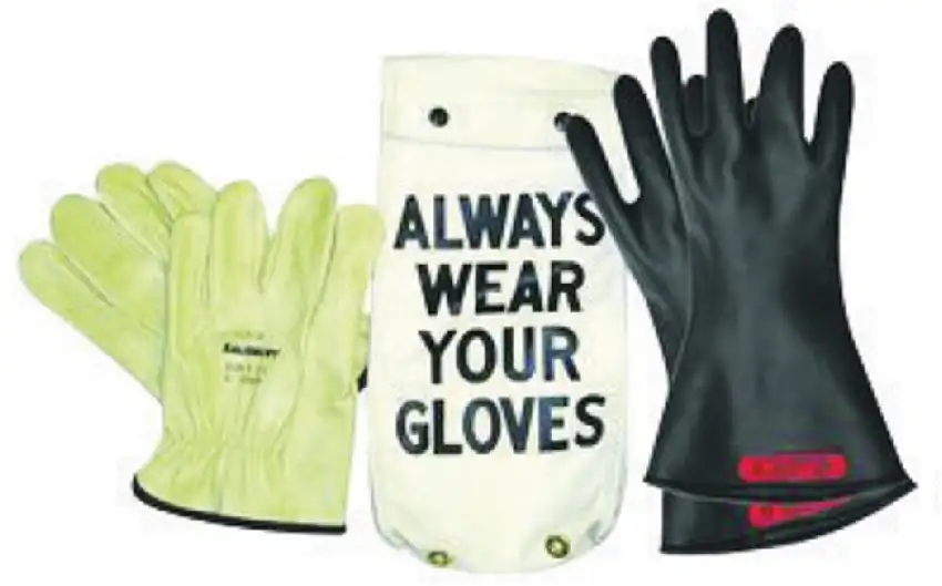 Salisbury by Protective Industrial Products Size 9.5 Black Rubber Class 0 Linesmens Gloves