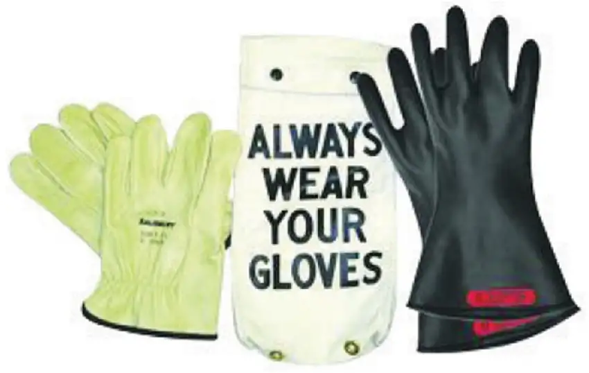 Salisbury by Protective Industrial Products Size 9 Black Rubber Class 0 Linesmens Gloves