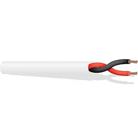 West Penn Wire 25225B-500 - 16 GA Unshielded Plenum Speaker Cable - 500 Feet - White