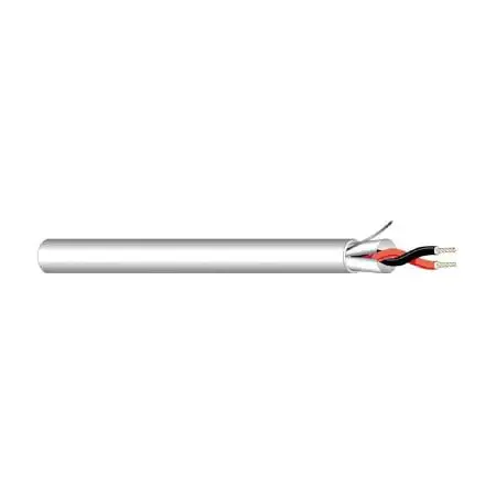 West Penn Wire 25292B 20/2 CMP/Plenum Line Level Commerial Audio & Control Cable Stranded BC - Shielded - 1000Ft - Gray