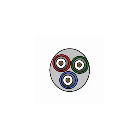 West Penn 3CRGB 25 AWG 3 Conductor RGB Coaxial Cable 1000 Ft.