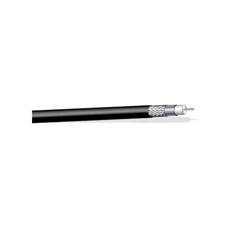 West Penn 6450 RG6/U 12Ghz HD-SDI CMR Rated Coaxial Video Cable Shielded/Solid/SC 18AWG - 1000 Foot - Black