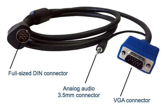 ZeeVee 6' Full Sized Din to VGA 3.5mm Audio Hydra Cable (ZV710-6)