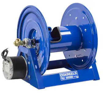 Coxreels 1275-4-200-EA Dual Hose Electric 115V AC Motor Rewind Reel | 1275 Series | 1/2" Hose Diameter | 200' Hose Length | 3000 Max PSI | Less Hose