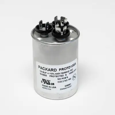 Supco CD10+5X440R HVAC Motor Round Dual Run Capacitor 10 + 5 MFD 440 Volts