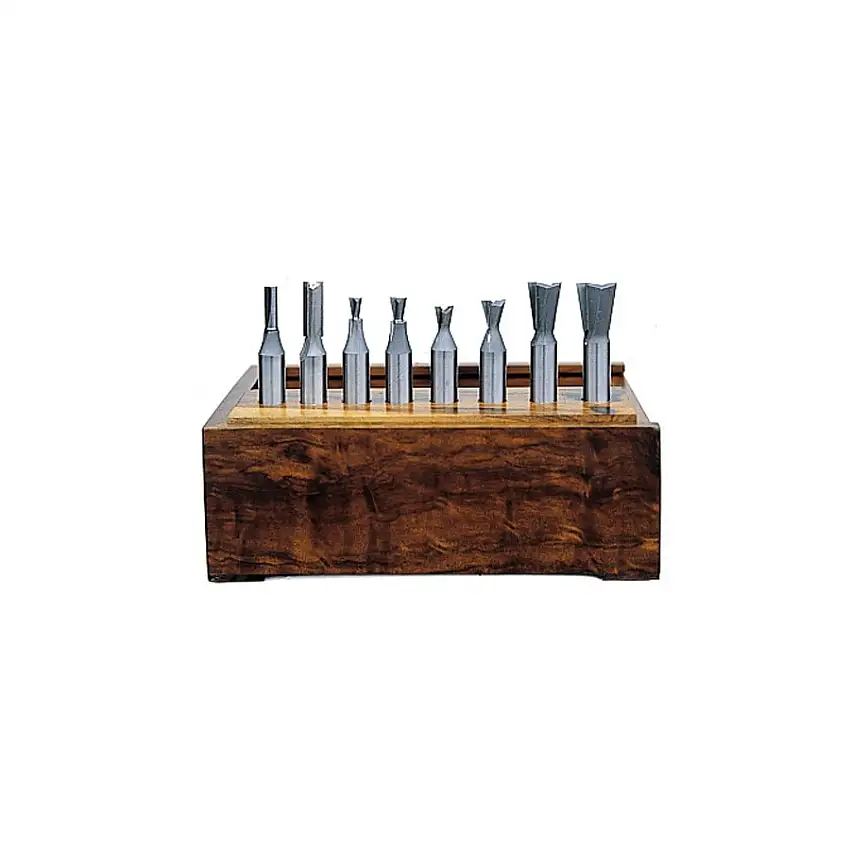 Amana 8-Piece Carbide Tipped Dovetail for Incra Jig & Jointech 1/4 Inch Shank Set (AMS-408)