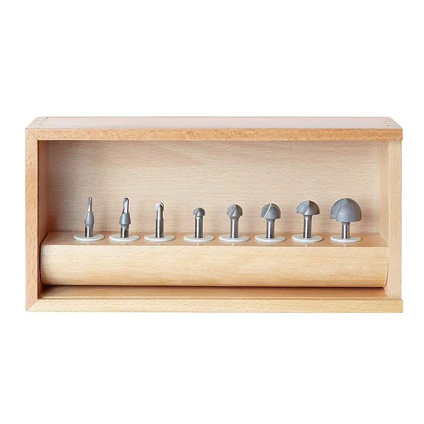 Amana 8-Pc Carbide Tipped Core Box Router Bit Collection, 1/4 Inch Shank (AMS-420)