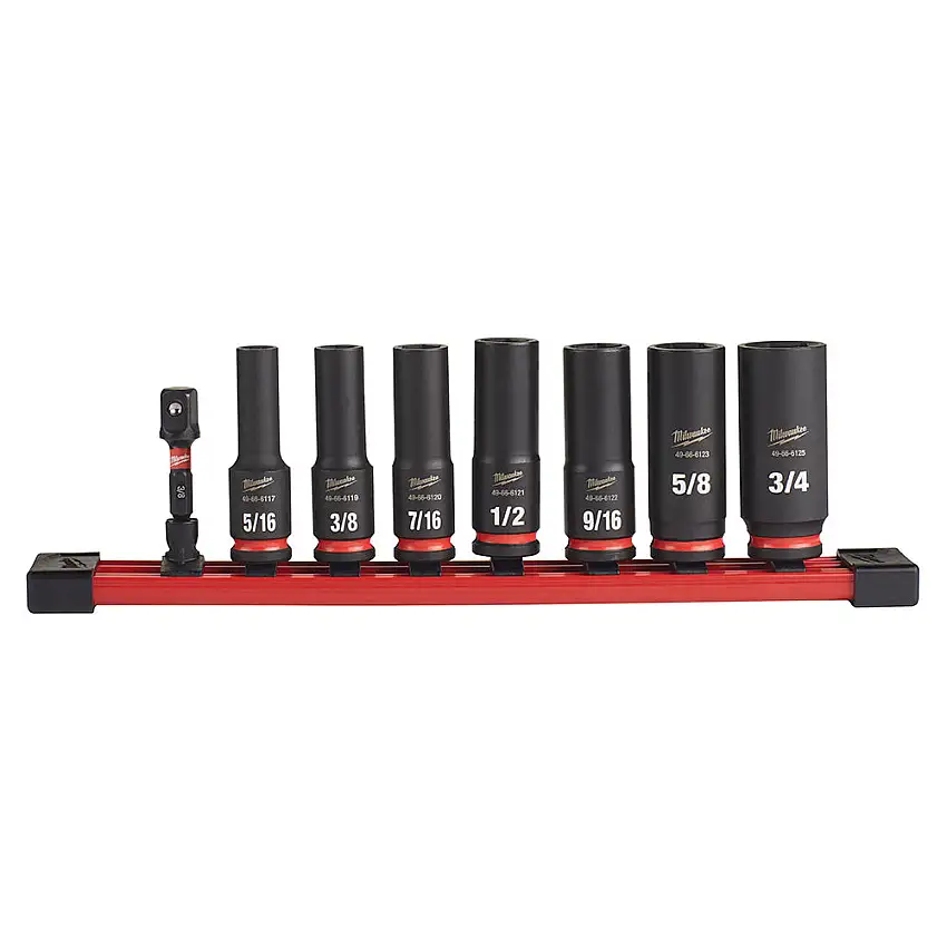 Milwaukee 49-66-7024 8PC Shockwave Impact Duty 3/8" Drive SAE Deep 6 P