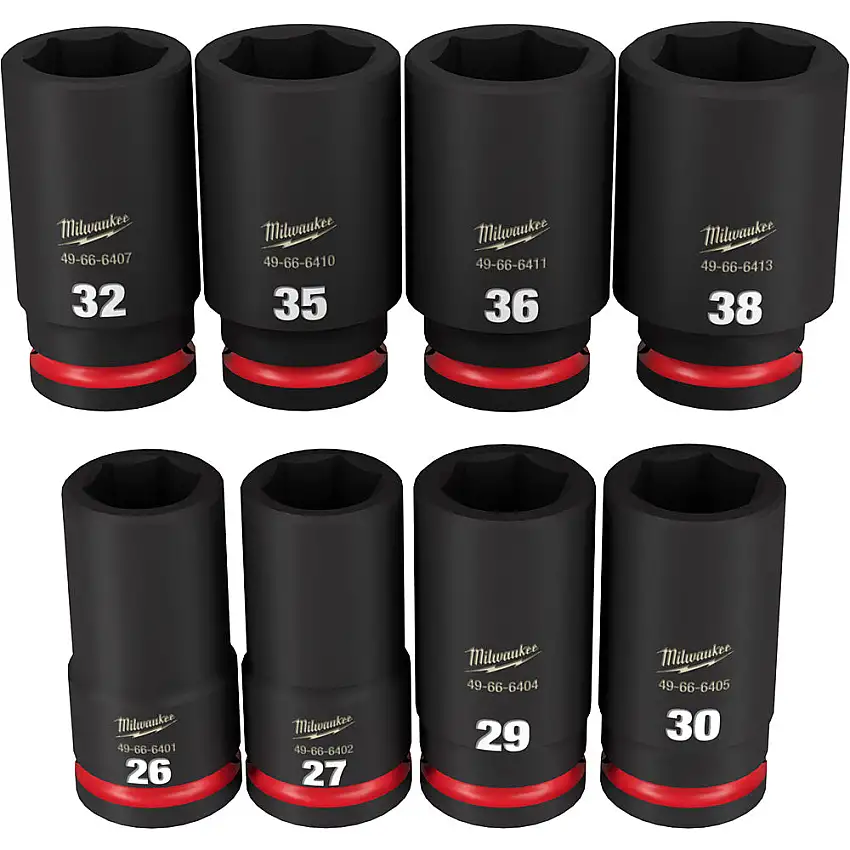 Milwaukee 49-66-7020 8PC Shockwave Impact Duty 3/4" Drive Metric Deep