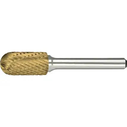 ALFA Tools B71230DTN SC-7 CARBIDE BURR CYLINDRICAL RADIUS DOUBLE CUT TIN COATED 1/pack