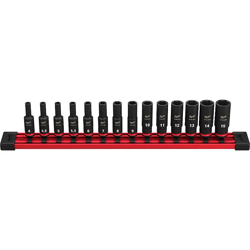 Milwaukee 49-66-7003 14PC Shockwave Impact Duty Metric Deep 6 Point So