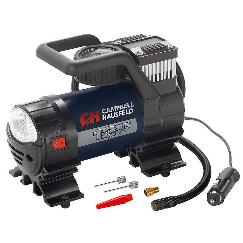 Campbell Hausfeld 12V Inflator with Safety Light and Accessories - AF010400