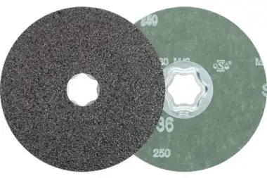 Pferd 40021 COMBICLICK Fibre Disc | 4-1/2" Diameter | 13300 RPM | Silicon Carbide 36 Grit | Sold by Box of 25