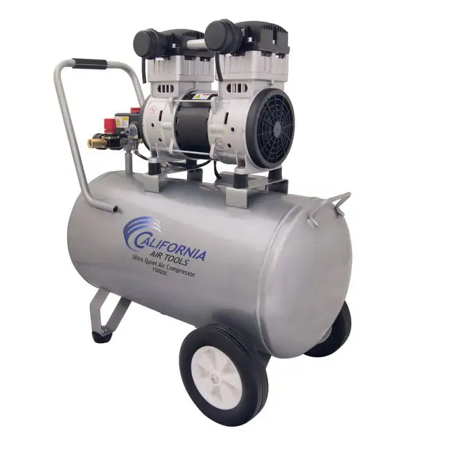 California Air Tools 15020C 2 HP 15 Gallon Ultra Quiet and Oil-Free Steel Tank Wheelbarrow Air Compressor - CAT-15020C