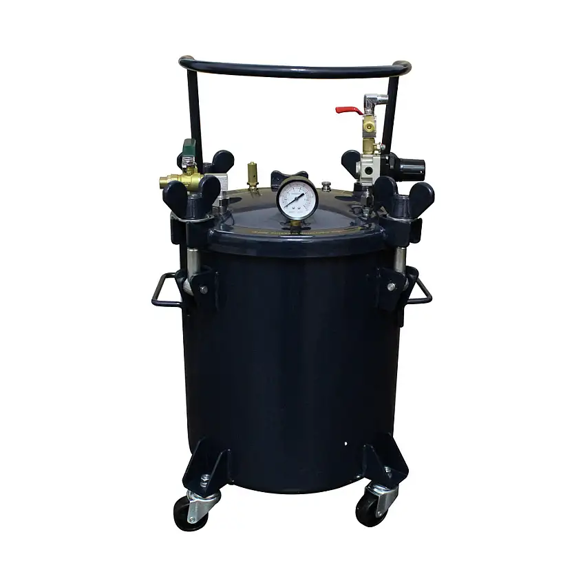 California Air Tools 5 Gallon 80 PSI Oil-Free Vertical Dolly Pressure Pot - CAT-365C