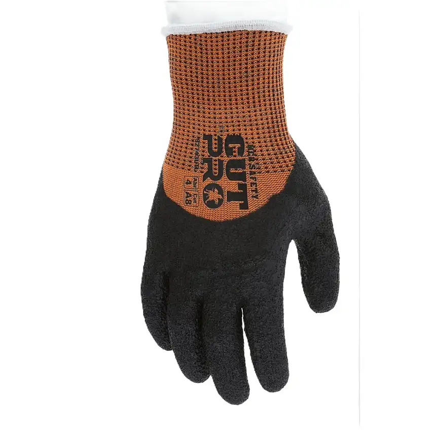 MCR Safety Cut Pro 92743LT Gloves - Large Black/Oragne (1-Dozen) - 92743LTL