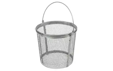 Walter Surface Technologies 55B004 Parts Washing Basket | Galvanized Steel | Silver | Round