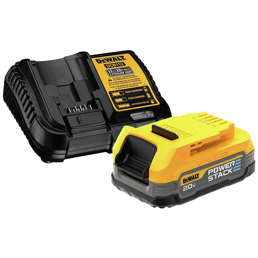 Dewalt 20V MAX POWERSTACK Compact Lithium-Ion Battery and Charger Starter Kit (1.7 Ah) - DCBP034C