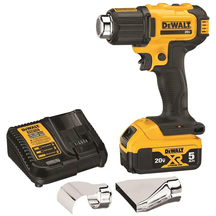 Dewalt 20V MAX Brushed Lithium-Ion Cordless Heat Gun Kit (5 Ah) - DCE530P1