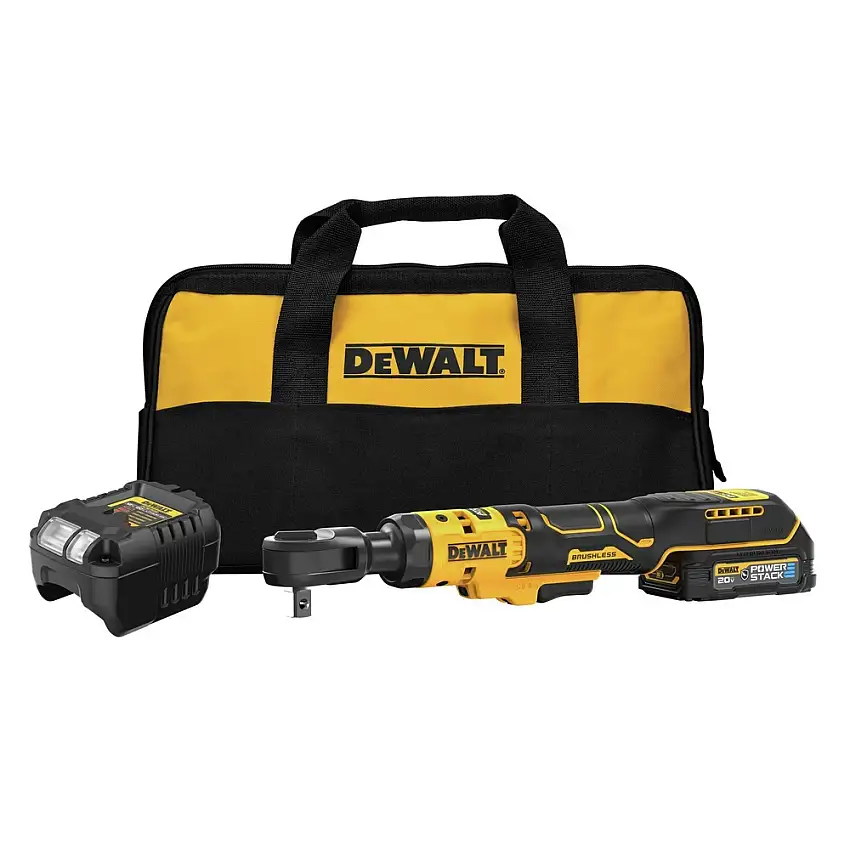 Dewalt 20V MAX ATOMIC Lithium-Ion Brushless 1/2 in. Cordless Ratchet Kit with POWERSTACK (1.7 Ah) - DCF512GE1