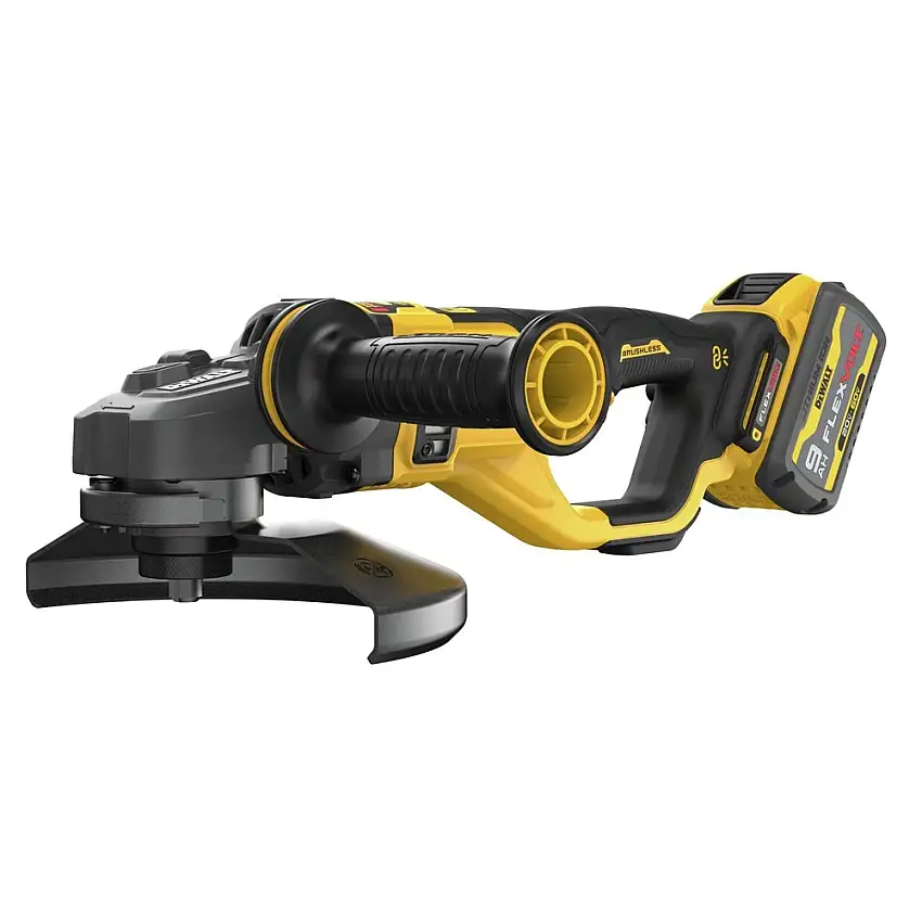 Dewalt DCG460X2 60V MAX Brushless Lithium-Ion 7 in. to 9 in. Cordless Large Angle Grinder Kit with 2 FLEXVOLT Batteries (9 Ah)