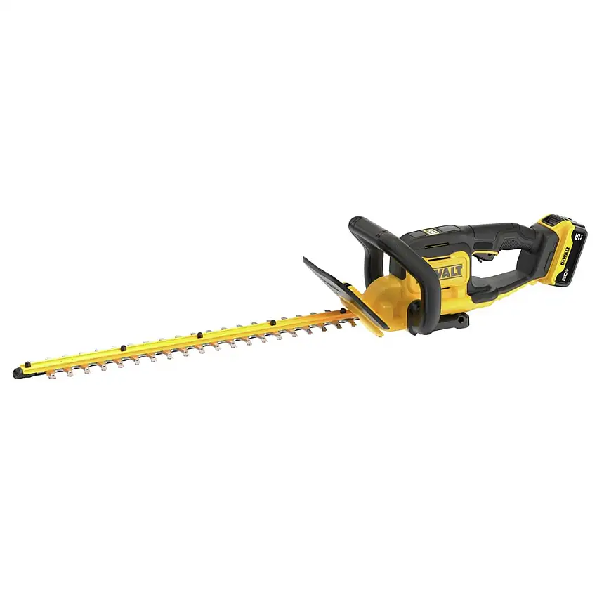 Dewalt 20V MAX Lithium-Ion 22 in. Cordless Hedge Trimmer Kit (5 Ah) - DCHT821P1