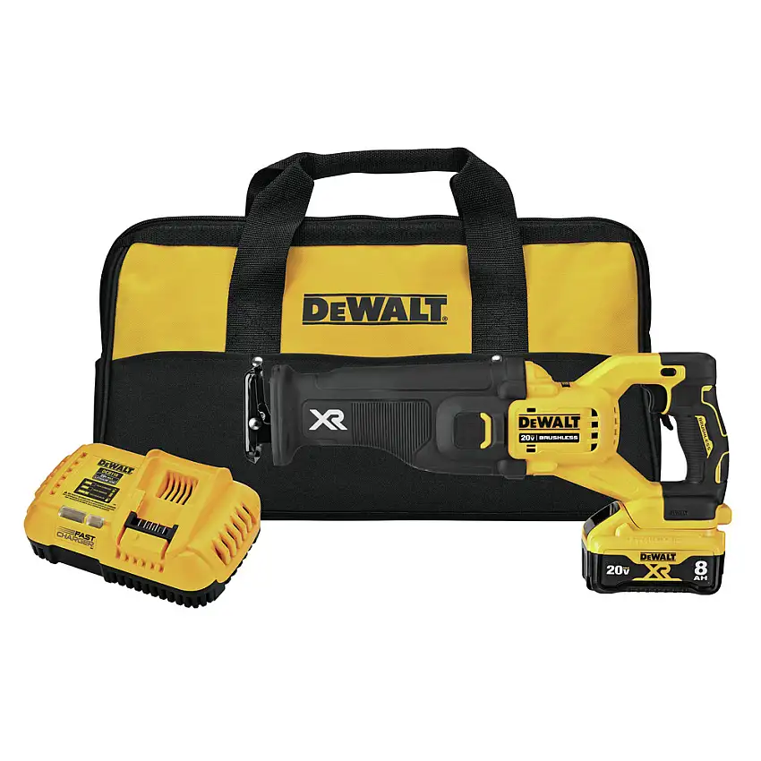 Dewalt 20V MAX XR POWER DETECT Brushless Lithium-Ion Cordless Reciprocating Saw Kit (8 Ah) - DCS368W1
