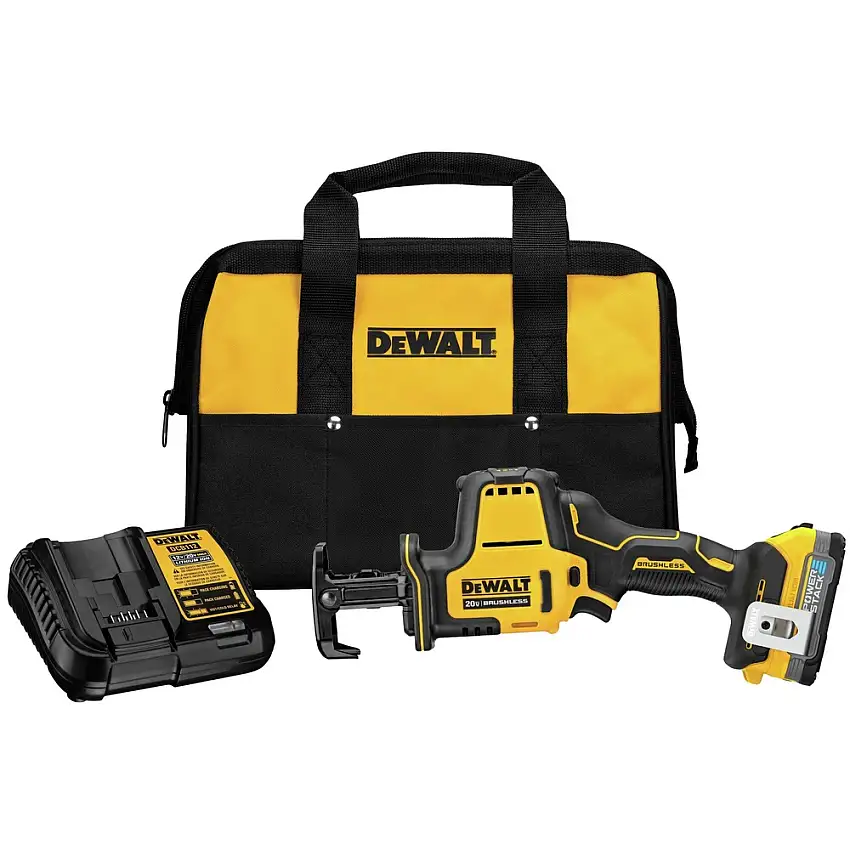 Dewalt DCS369E1 20V MAX ATOMIC Brushless Lithium-Ion Cordless One-Handed Reciprocating Saw Kit (1.7 Ah)