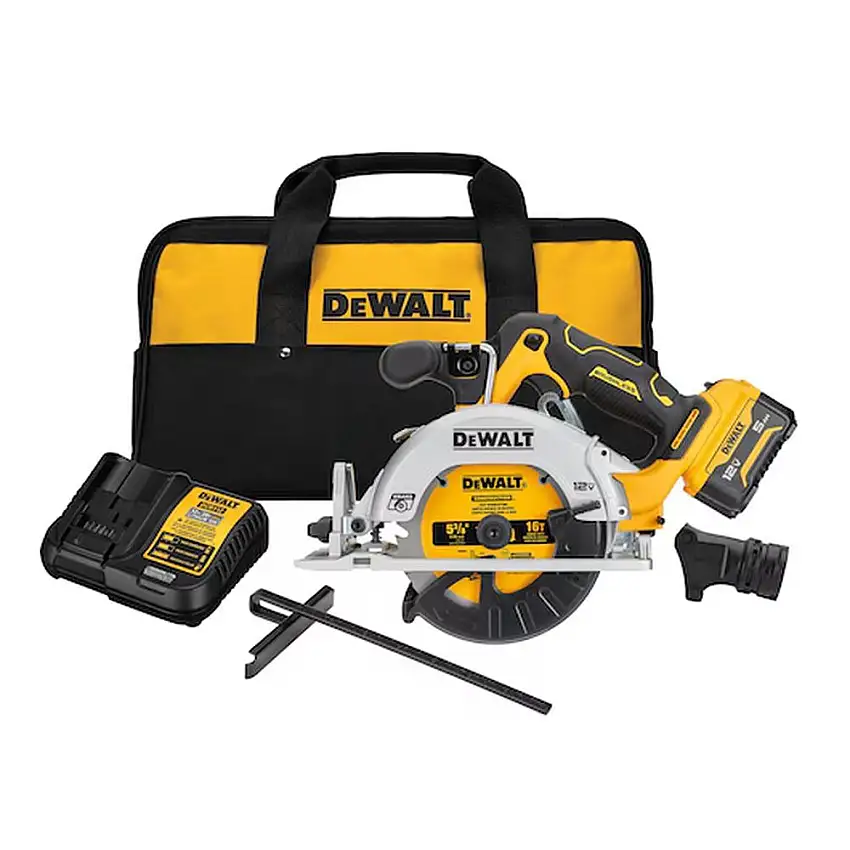 Dewalt 12V MAX XTREME Brushless Lithium-Ion 5-3/8 in. Cordless Circular Saw Kit with Charger (5 Ah) - DCS512J1