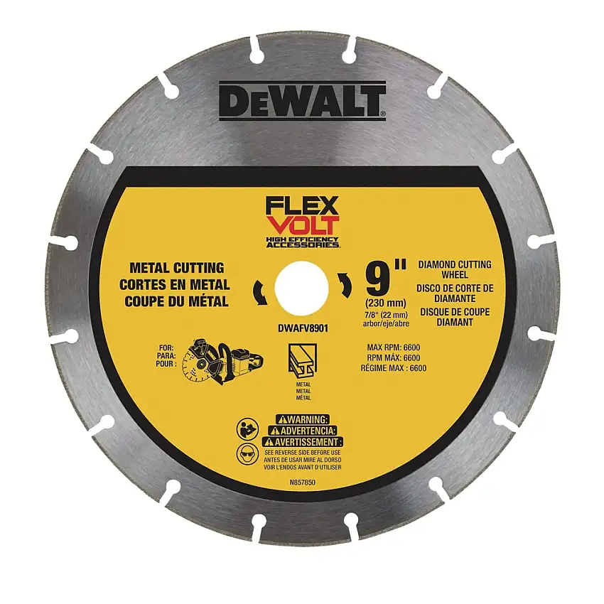 Dewalt 9 in. FLEXVOLT Metal Cutting Diamond Wheel - DWAFV8901