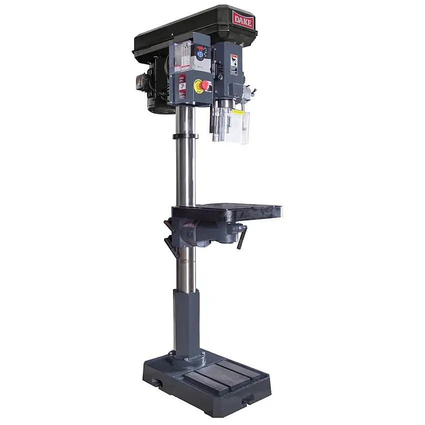 Dake Model SB-250V 110V 1-Phase Auto Feed Variable Speed 1 in. Drill Capacity Floor Model Drill Press - D-977701V