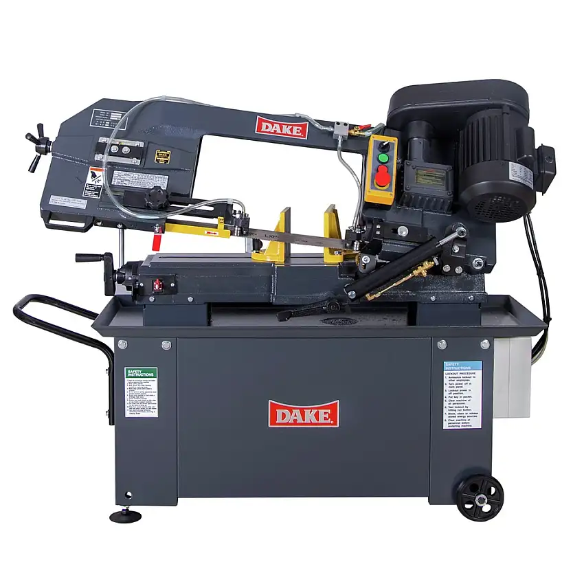 Dake Model SE912 110V 1-Phase 9 in. Rounds 9 in. x12 in. Flats Standard Duty Horizontal Bandsaw - D-983101
