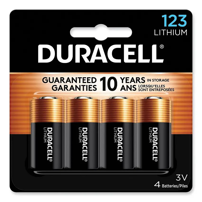 Duracell 3V 123 Specialty High-Power Lithium Batteries (4/Pack) - DL123AB4PK