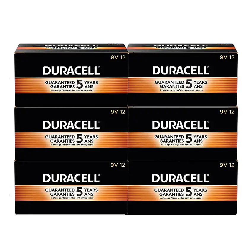 Duracell 9V CopperTop Alkaline Batteries (72/Carton) - MN1604CT