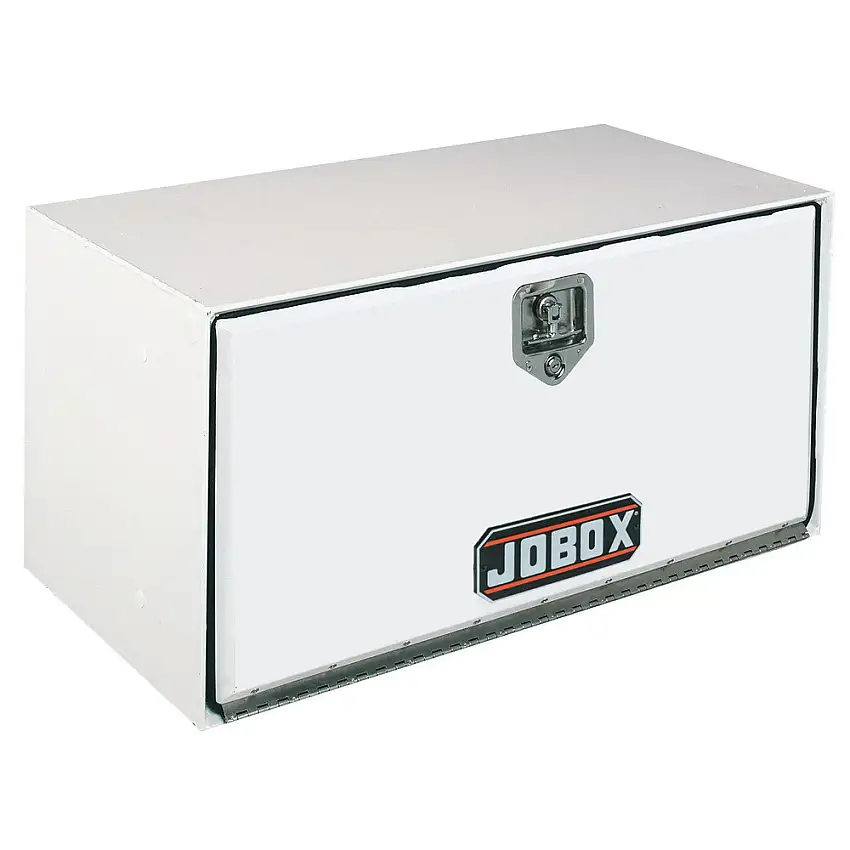 JOBOX 24 in. Long Heavy-Gauge Steel Underbed Truck Box - White - 1-001000