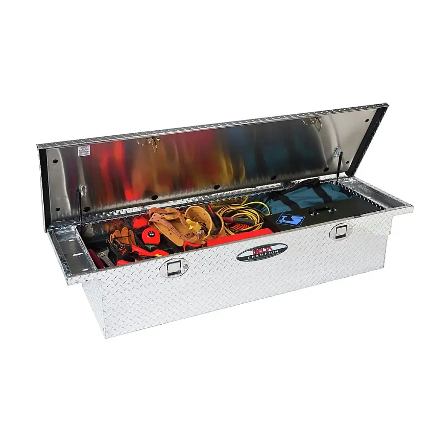 Delta Aluminum Single Lid Full-size Crossover Truck Box with Gearlock (Bright) - 1-232000