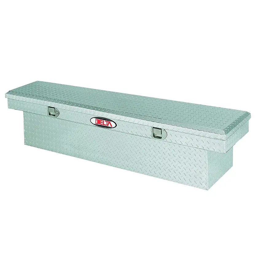 Delta Aluminum Single Lid Slimline Full-size Crossover Truck Box - Black - 1-311002