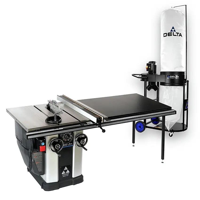 Delta 5 HP 52 in. Rip Capacity  Unisaw Table Saw with 1 HP Dust Collector - 36-L552D