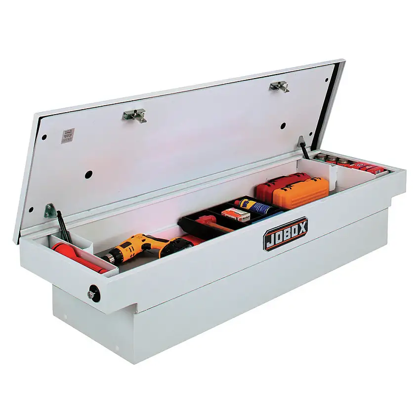 JOBOX Steel Single Lid Full-size Crossover Truck Box - White - PSC1455000