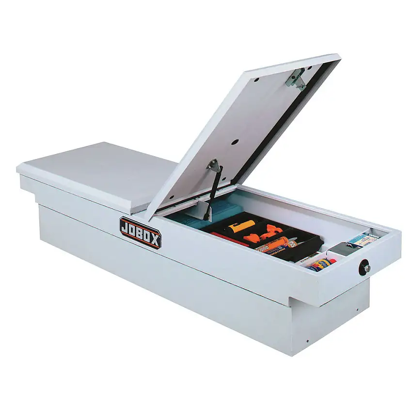 JOBOX Steel Gull Wing Lid Full-size Crossover Truck Box - White - PSC1460000
