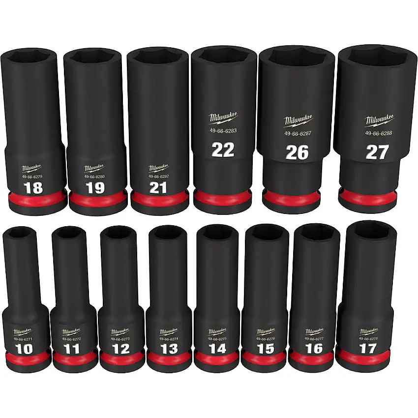 Milwaukee 49-66-7014 14PC Shockwave Impact Duty 1/2" Drive Metric Deep