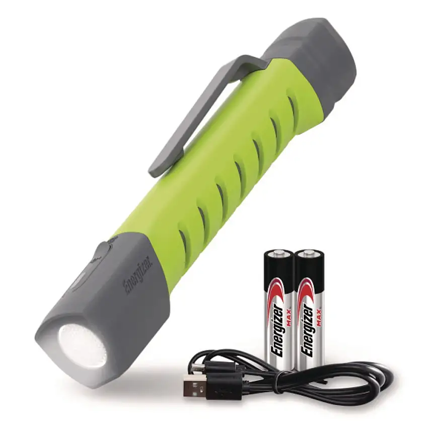 Energizer Rechargeable Lithium-Ion Pro Series Inspection Light with 2 AAA Batteries - Gray/Green - ENYPHH22