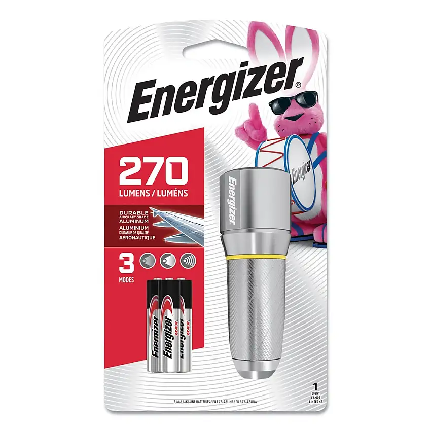 Energizer Vision HD with 3 AAA Batteries- Silver - EPMHH32E