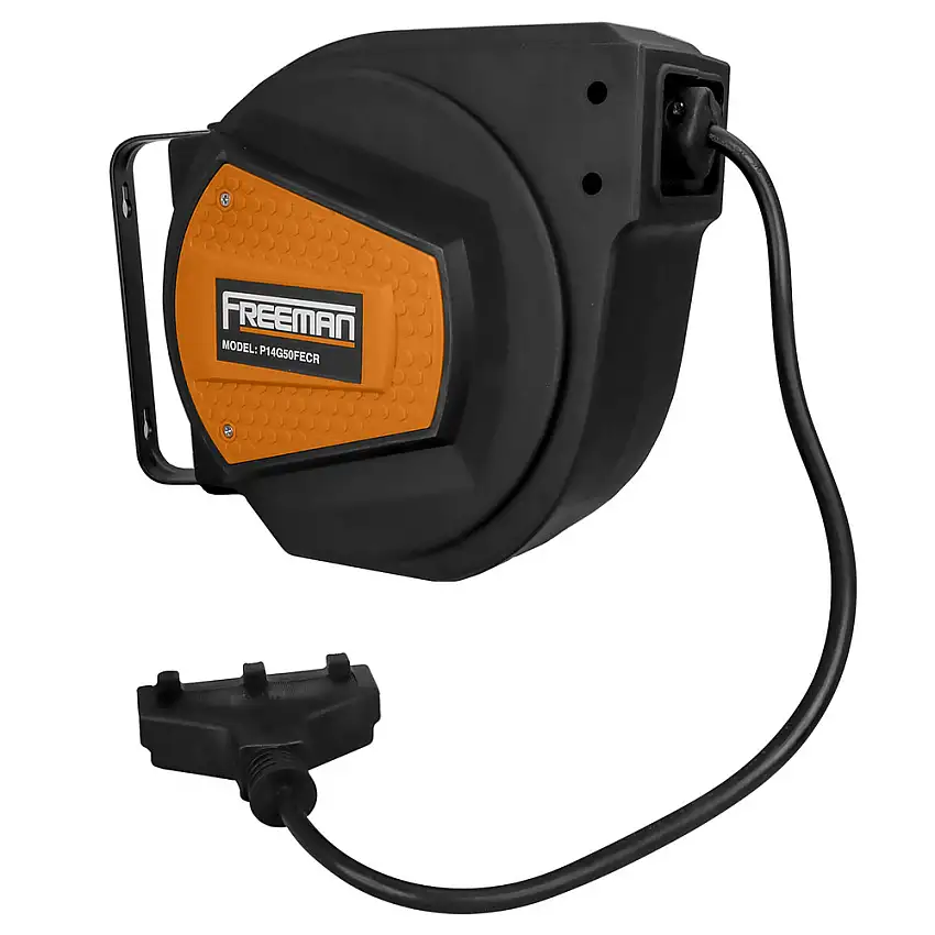 Freeman 14 Gauge 50 ft. Retractable Extension Cord Reel - P14G50FECR