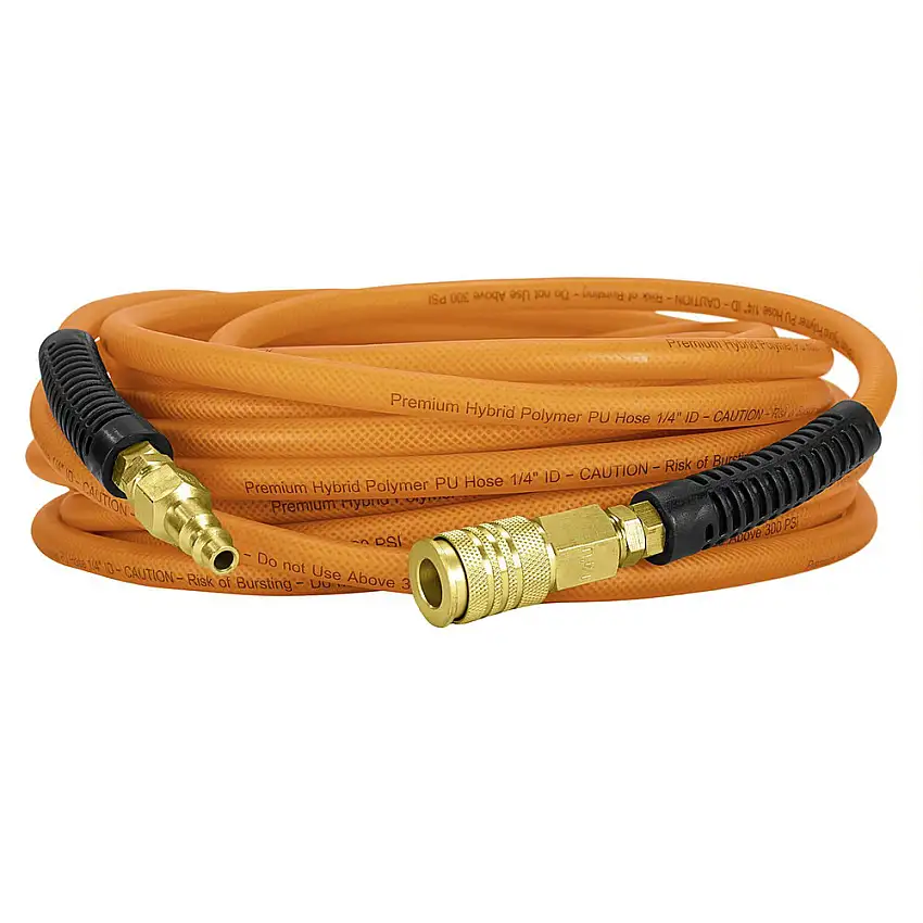 Freeman Polyurethane Polymer Hybrid 100-Foot Air Hose with 1/4 in. NPT Fittings - PPH100WF