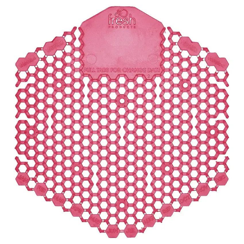Fresh Products Wave 3D Urinal Deodorizer Screen - Spiced Apple Scent, Red (10/Box) - 3WDS-F-010I060M-01