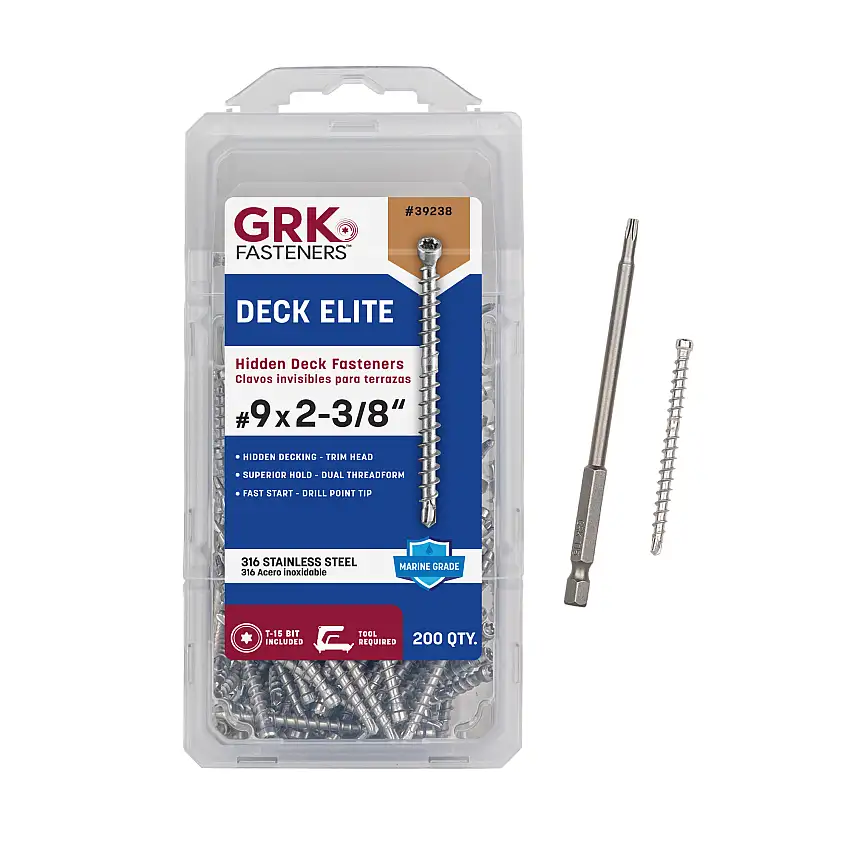 GRK Fasteners Deck Elite 316 Stainless Steel #9 x 2-3/8