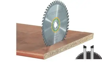 Festool Fine Tooth Cross-Cut Saw Blade for TS 75 Plunge Cut Saw - 52 Tooth (495381)