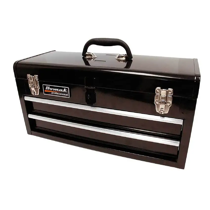 Homak 2-Drawer 20 in. Toolbox - Black - BK01022001
